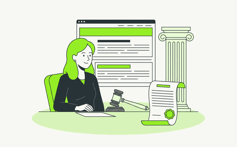 Illustration of a law firm building trust through content